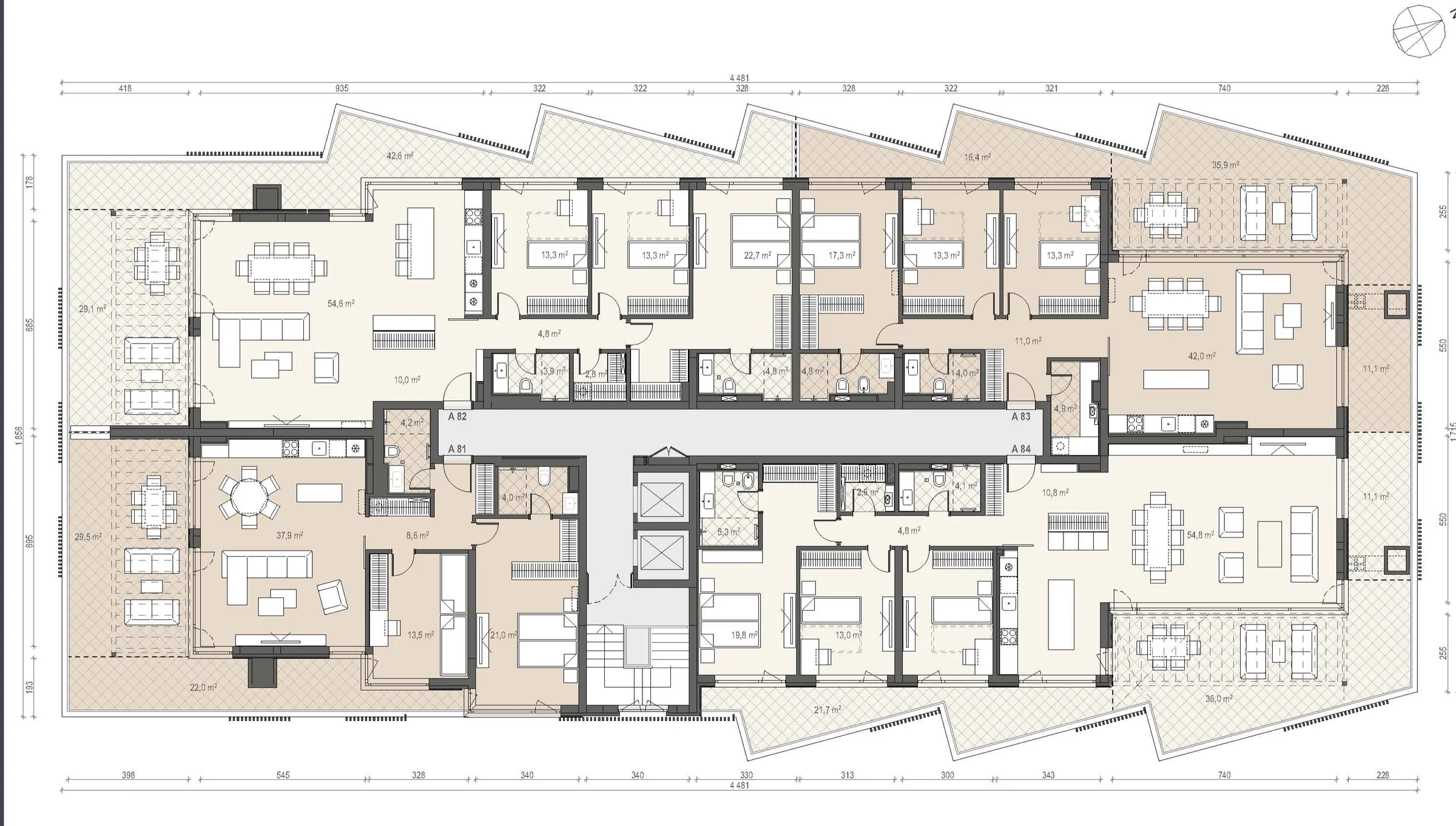 Примерно разпределение — многостаен, 185.55 м²